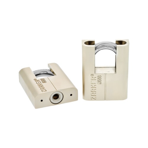 キー式南京錠 ガード付 ツル径10mm シルバー