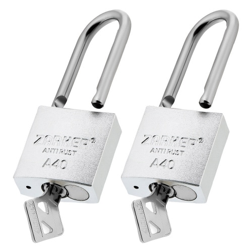 キー式 防錆南京錠 ツル径6.3mm シルバー