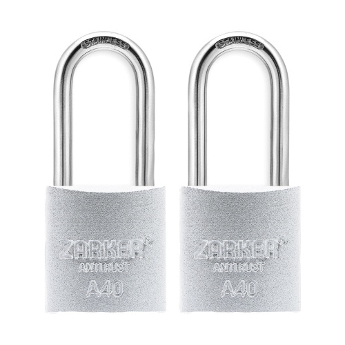 キー式 防錆南京錠 ツル径6.3mm シルバー