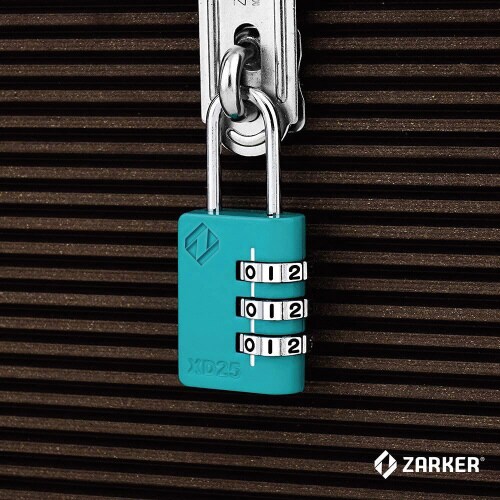 3桁ダイヤル式 南京錠 ツル径3mm ミント