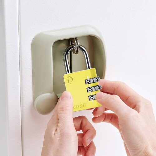 3桁ダイヤル式 南京錠 ツル径4.7mm イエロー