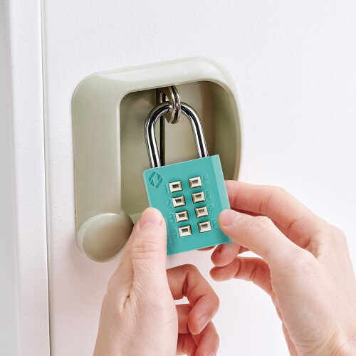 8桁ボタン式 南京錠 ツル径5mm ミント