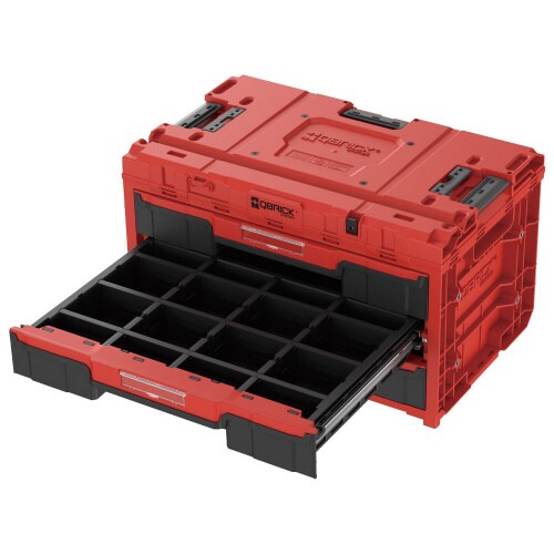 QS1 ツールボックス3段 赤