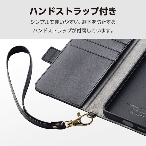 Galaxy S25 ケースレザー落下防止 黒