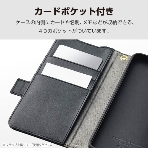 Galaxy S25 ケースレザー落下防止 黒