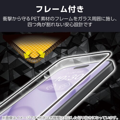 GalaxyA255GガラスフィルムBLCフレーム