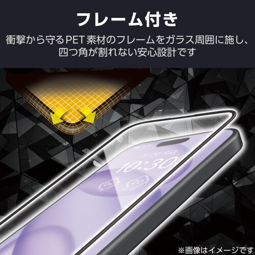 iPhone16eガラスフィルム 全面保護 黒