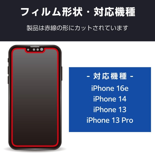iPhone16eガラスフィルム覗き見防止左右視線