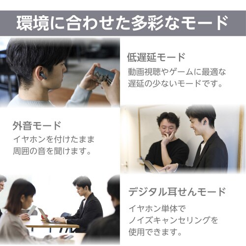 ワイヤレスイヤホン ハイレゾ LDAC ブラック