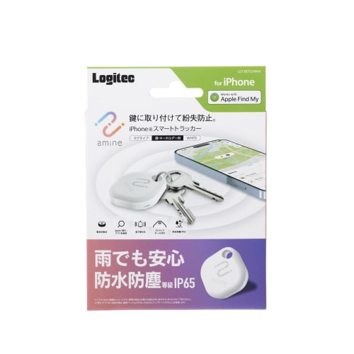 スマートタグ 紛失防止 タグ 電池式 ホワイト