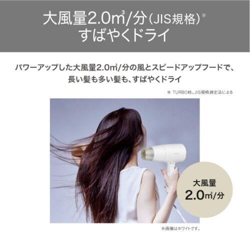ヘアドライヤー 大風量 プロテクトイオン ホワイト