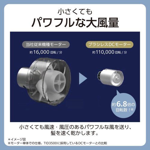 ドライヤー 大風速 軽量 コンパクト ブラック