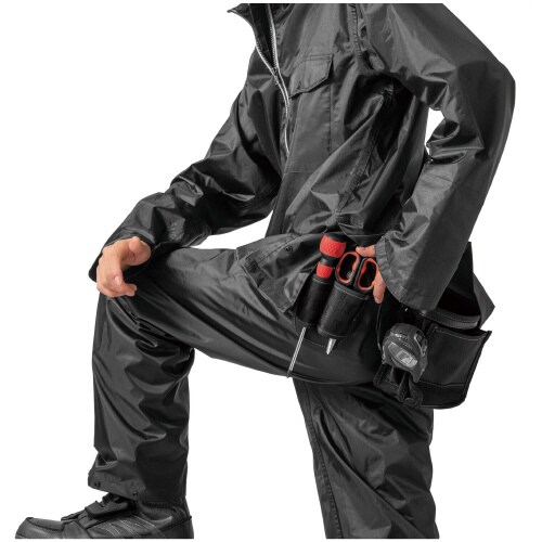 いぶし銀レインスーツ2 ブラック M