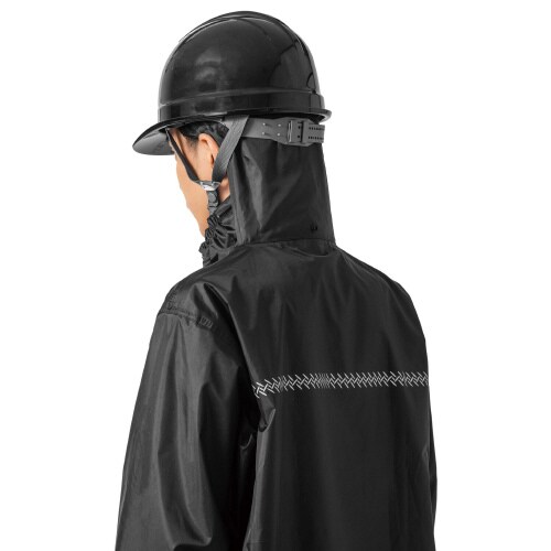 いぶし銀レインスーツ2 ブラック EL