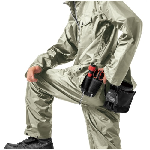 いぶし銀レインスーツ2 グレー LL