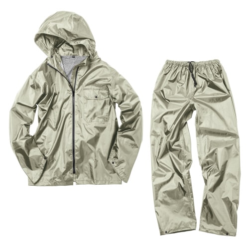 いぶし銀レインスーツ2 グレー LL