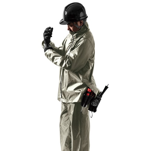 いぶし銀レインスーツ2 グレー LL