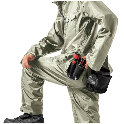 いぶし銀レインスーツ2 グレー EL