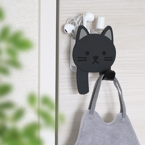 スティッキーフックポケット 10くろねこ