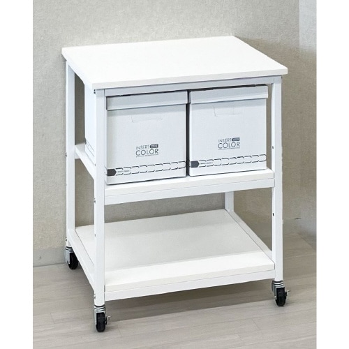 高耐荷重プリンターラックH700スリム ホワイト