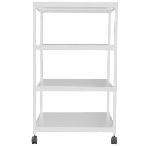 シンプルデスクワゴン4段ホワイト