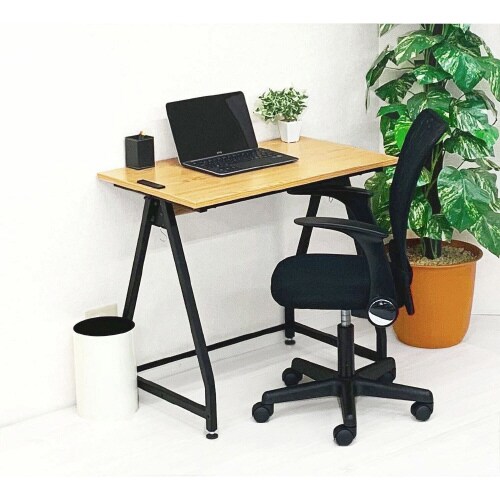 フレックスデスクW800ナチュラルxブラック