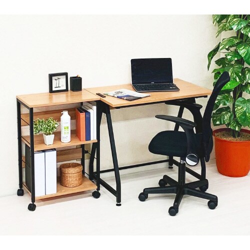 フレックスデスクW800ナチュラルxブラック