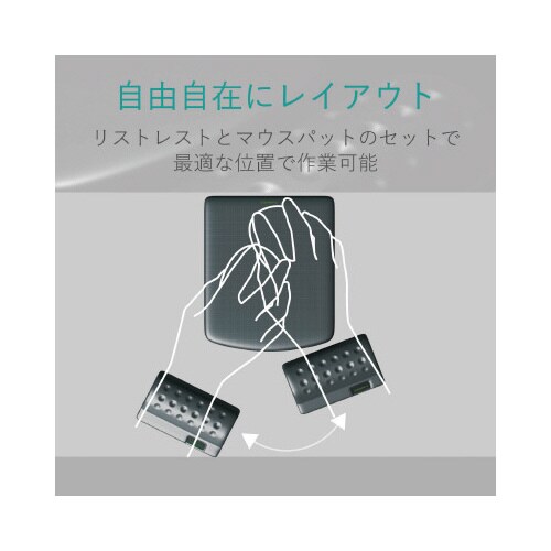 リストレスト&マウスパッド COMFY ブラック
