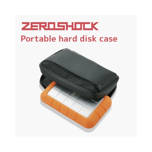 ポータブルHDDケース 衝撃吸収 ブラック