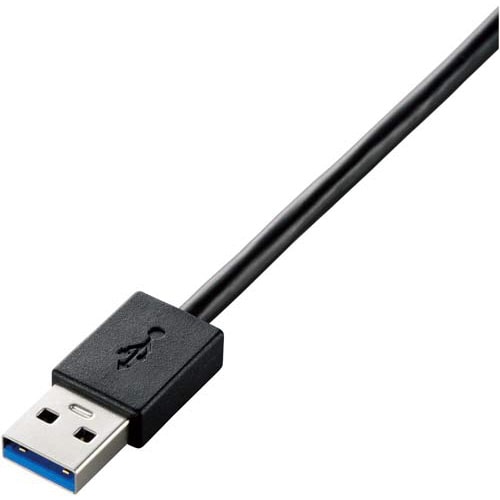 カードリーダー USB3.0 ハブ付き ブラック