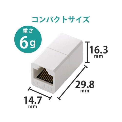 RJ45延長コネクタ CAT5e