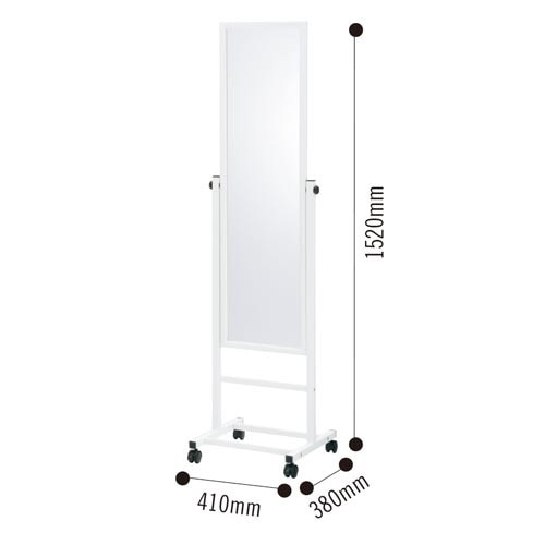 スタンドミラー キャスター付