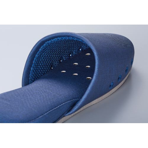 足が蒸れにくいビニールスリッパ ネイビー M