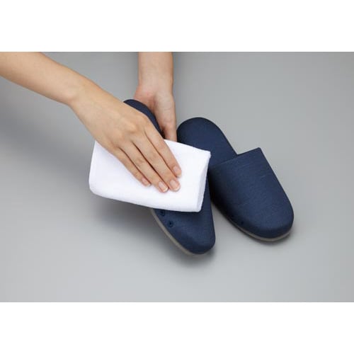 足が蒸れにくいビニールスリッパ ネイビー M