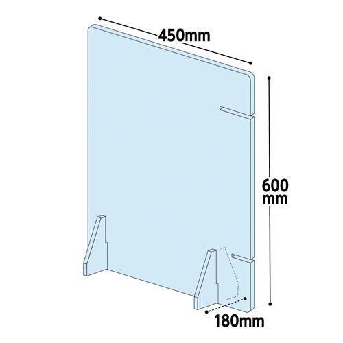 飛沫対策ガード アクリルスタンド 縦横両用