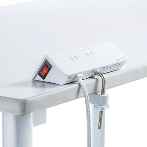 OAタップ USB充電ポート付き クランプ固定式