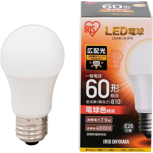 期間限定特価 （まとめ）アイリスオーヤマ LED電球 E26 調光 60W相当