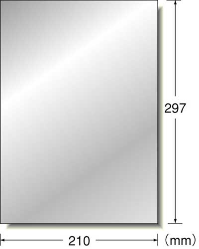 フィルムラベル シルバーツヤ消しIJP1面5枚
