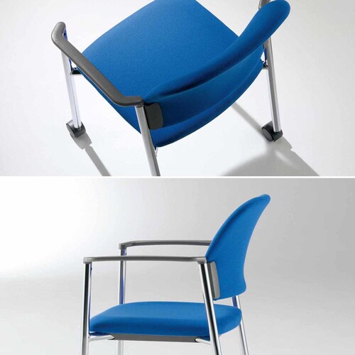 会議イス 100 マリン脚シルバー軟床用