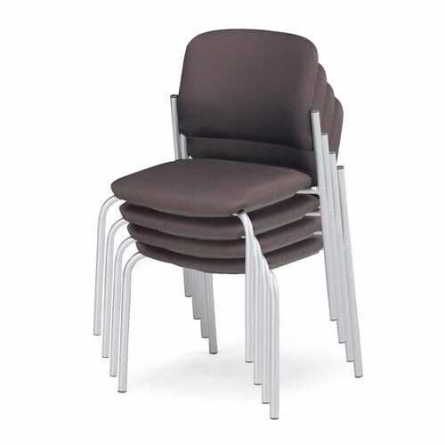 会議イス 100 肘付固定脚 グリーン脚シルバー