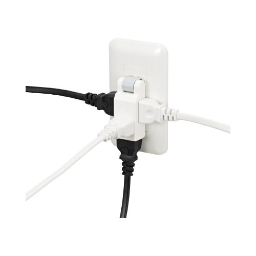 極小コーナータップ 4個口 ホワイト