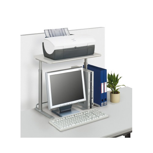 リスペースCプリンタシェルフ 1段幅500Lグレー