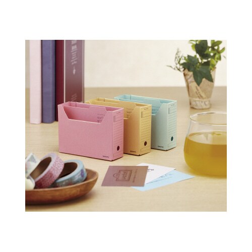 ミニファイルボックス <レトロブング> 桃