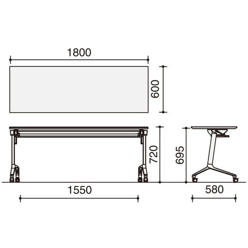 コンフェスト スタンW18D6濃木目棚付