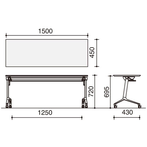 コンフェスト スタンW15D4濃木目棚付