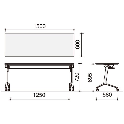 コンフェスト スタンW15D6濃木目棚付