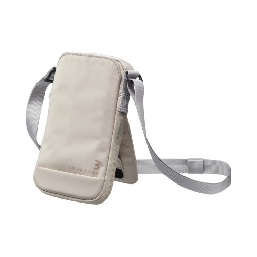 スタンドフォンポーチ<THIRD FIELD>白茶