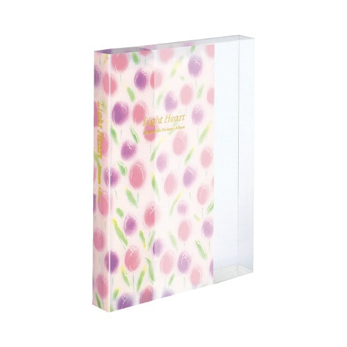 ポシェットアルバムA4スリムL判300枚収容赤