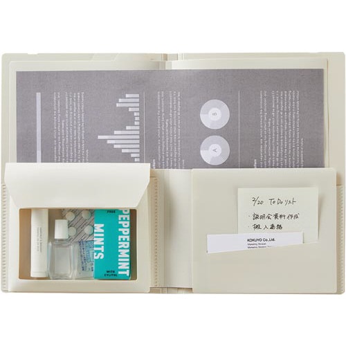 ドキュメントF ビズラック A42つ折り オフ白