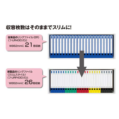 コクヨ リングファイル スリムスタイル 透明表紙 A4タテ コクヨ リングファイル スリムスタイル 透明表紙 A4タテ